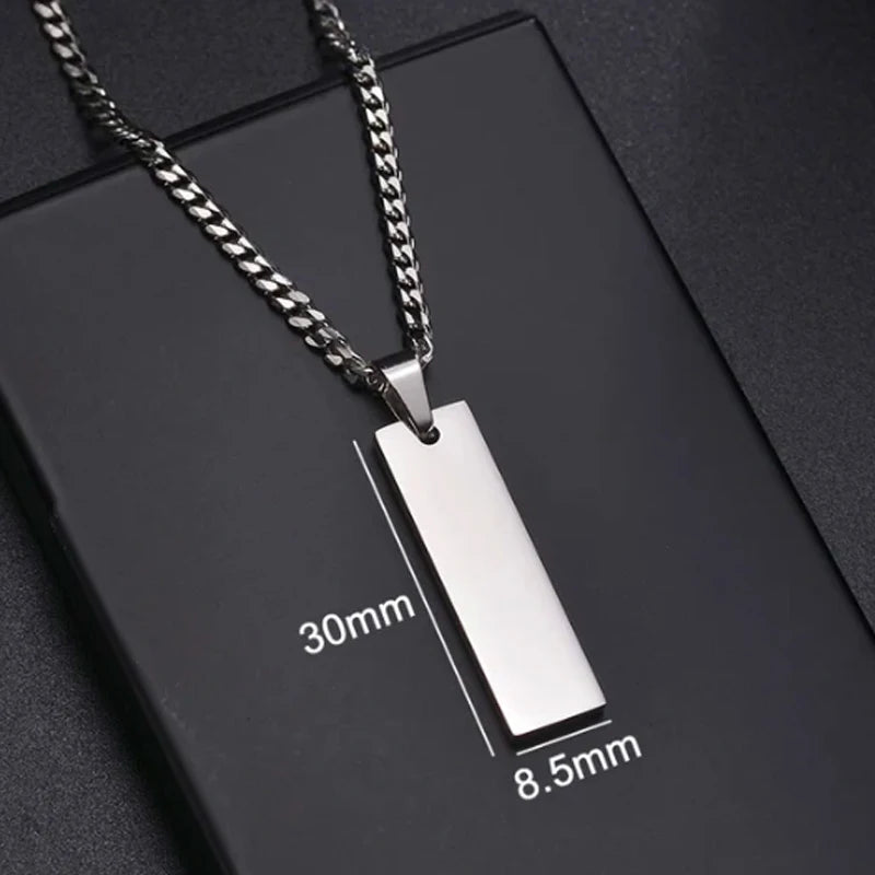 Letdiffery Custom Engraved Eyes Necklaces for Women Men Stainless Sreel Laser Carve Photo Names Square Pendant Jewelry Gifts update by sojib