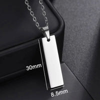Letdiffery Custom Engraved Eyes Necklaces for Women Men Stainless Sreel Laser Carve Photo Names Square Pendant Jewelry Gifts update by sojib