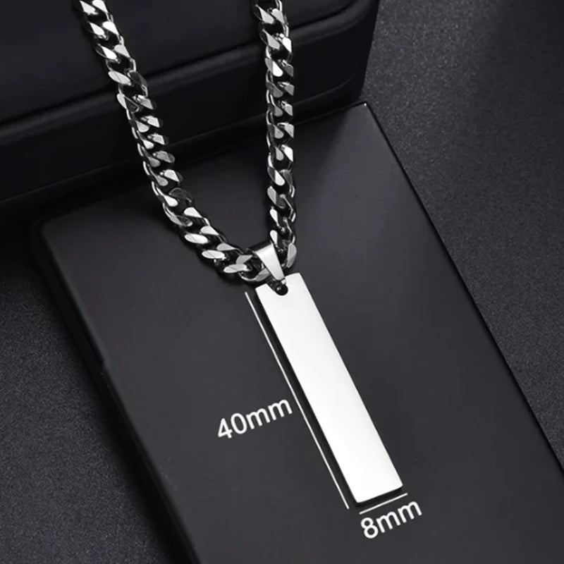 Letdiffery Custom Engraved Eyes Necklaces for Women Men Stainless Sreel Laser Carve Photo Names Square Pendant Jewelry Gifts update by sojib