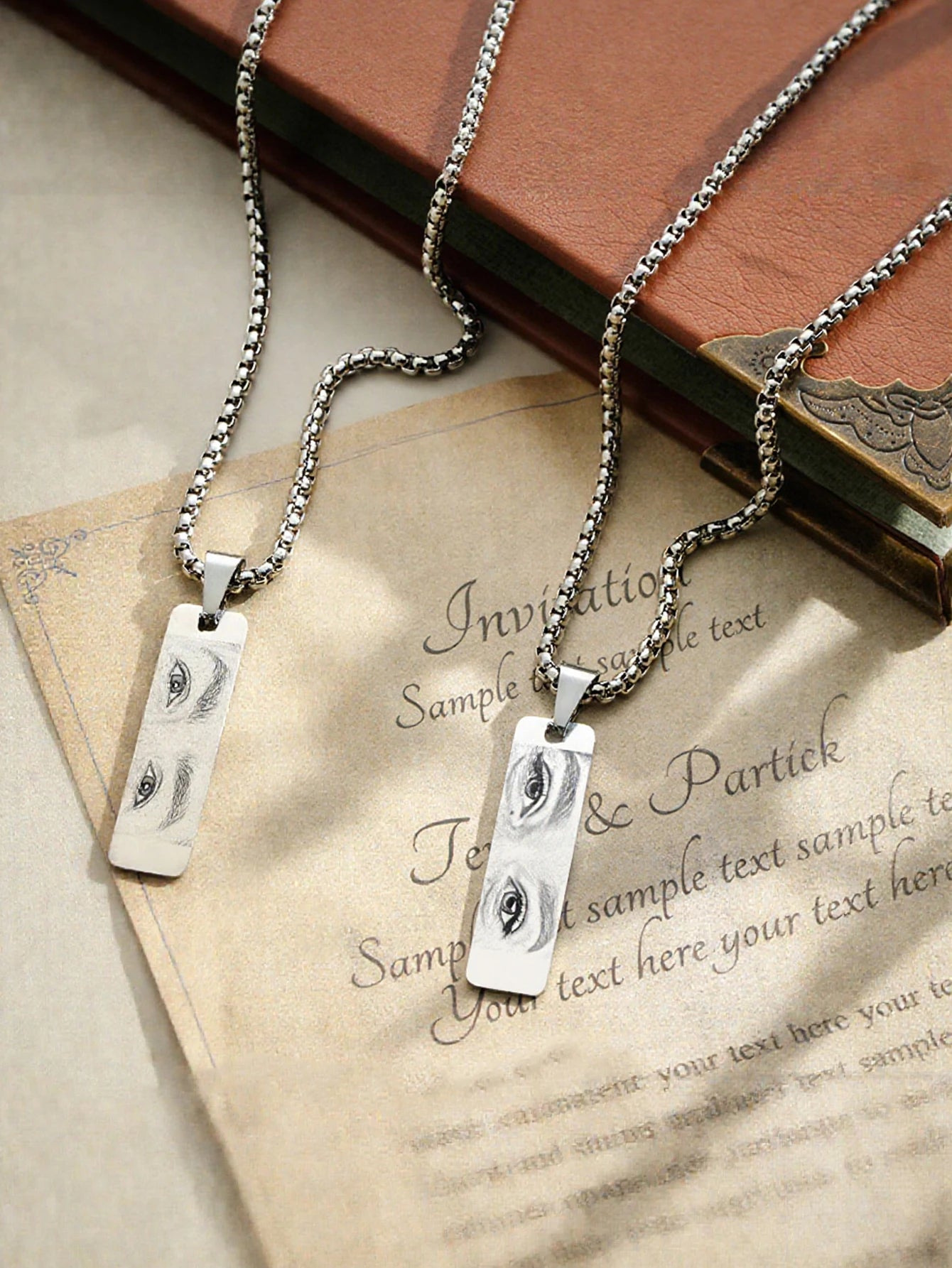 Custom Photo Eye Necklace