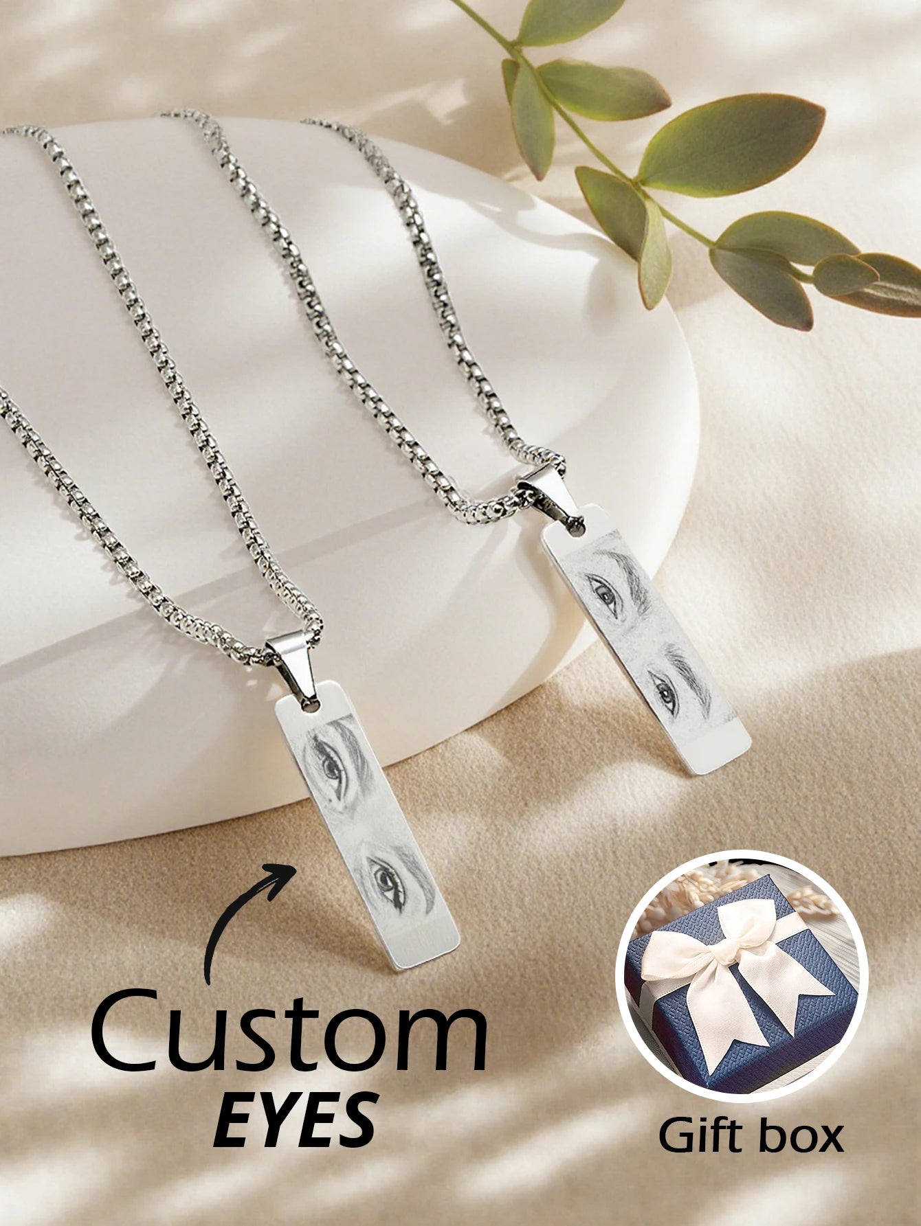 Custom Photo Eye Necklace
