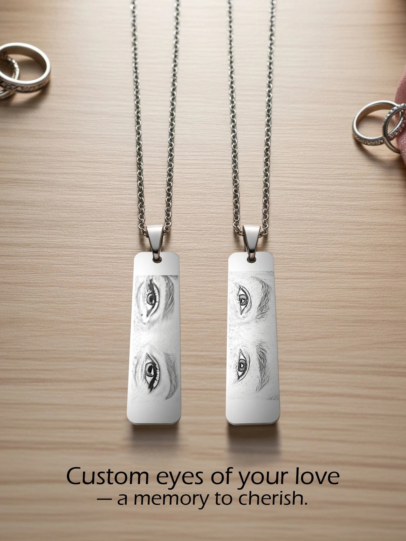 Custom Photo Eye Necklace