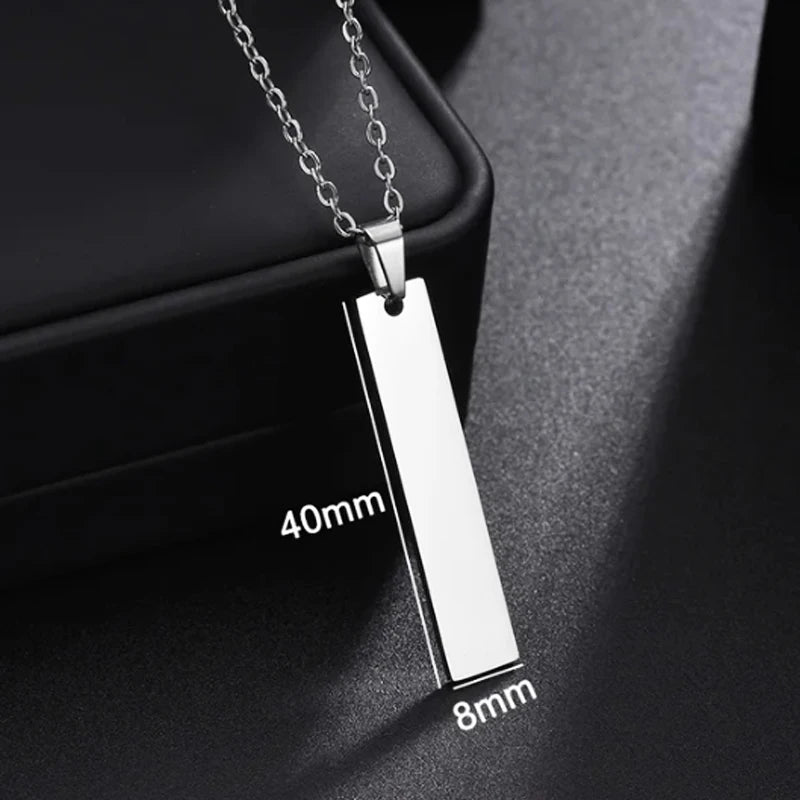 Letdiffery Custom Engraved Eyes Necklaces for Women Men Stainless Sreel Laser Carve Photo Names Square Pendant Jewelry Gifts update by sojib