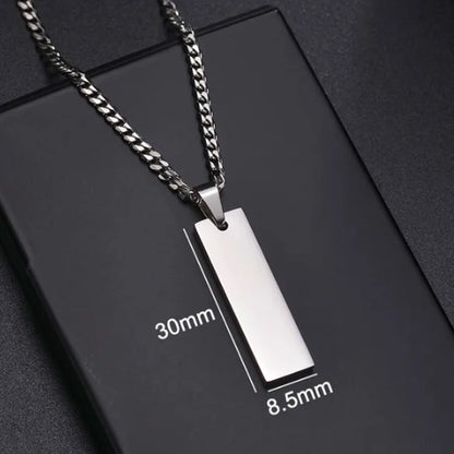 Letdiffery Custom Engraved Eyes Necklaces for Women Men Stainless Sreel Laser Carve Photo Names Square Pendant Jewelry Gifts update by sojib