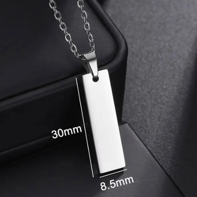 Letdiffery Custom Engraved Eyes Necklaces for Women Men Stainless Sreel Laser Carve Photo Names Square Pendant Jewelry Gifts update by sojib