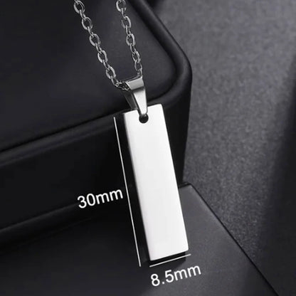 Letdiffery Custom Engraved Eyes Necklaces for Women Men Stainless Sreel Laser Carve Photo Names Square Pendant Jewelry Gifts update by sojib