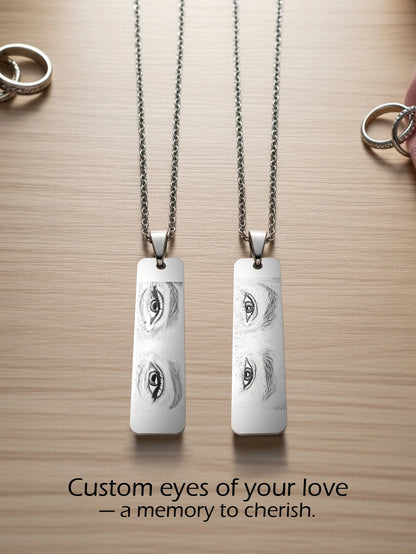 Custom Photo Eye Necklace