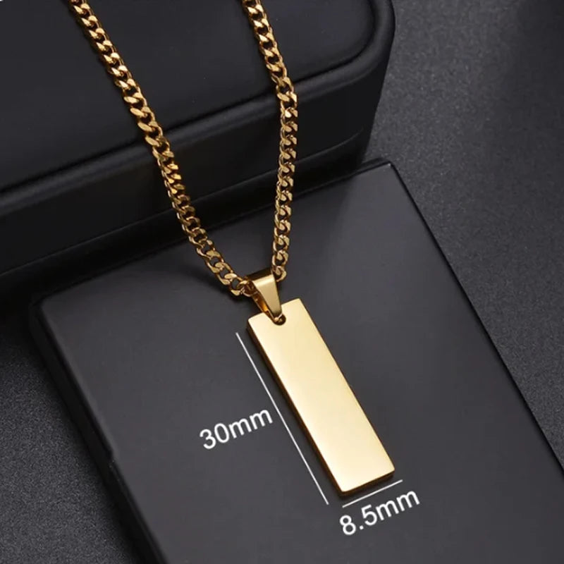 Letdiffery Custom Engraved Eyes Necklaces for Women Men Stainless Sreel Laser Carve Photo Names Square Pendant Jewelry Gifts update by sojib