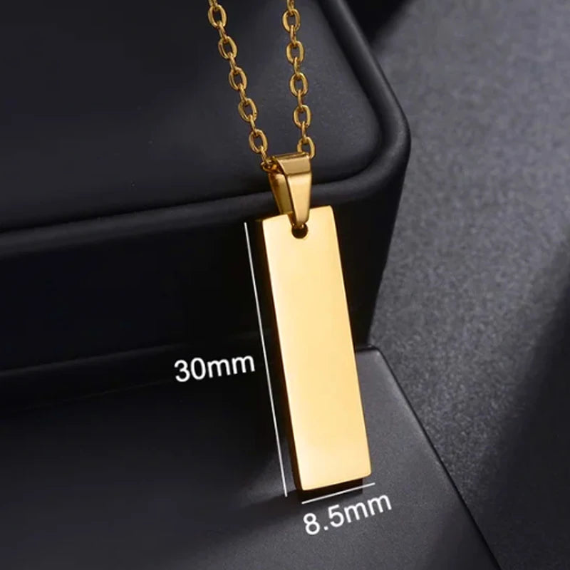 Letdiffery Custom Engraved Eyes Necklaces for Women Men Stainless Sreel Laser Carve Photo Names Square Pendant Jewelry Gifts update by sojib