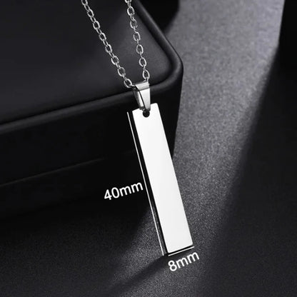Letdiffery Custom Engraved Eyes Necklaces for Women Men Stainless Sreel Laser Carve Photo Names Square Pendant Jewelry Gifts update by sojib